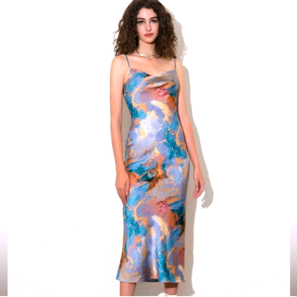 MICAS Blue Marble Dress